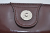 Authentic GUCCI Enamel Hand Bag Brown Junk L0659