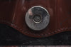 Authentic GUCCI Enamel Hand Bag Brown Junk L0659