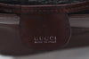 Authentic GUCCI Enamel Hand Bag Brown Junk L0659