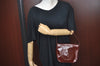 Authentic GUCCI Enamel Hand Bag Brown Junk L0659