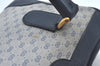 Authentic GUCCI Micro GG PVC Leather Hand Boston Bag Navy L0661