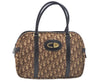 Authentic Christian Dior Trotter Hand Bag Canvas Brown L0663