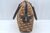 Authentic Christian Dior Trotter Hand Bag Canvas Brown L0663