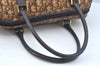 Authentic Christian Dior Trotter Hand Bag Canvas Brown L0663
