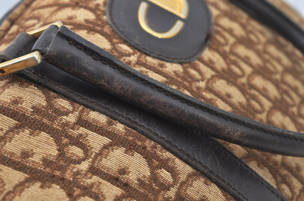 Authentic Christian Dior Trotter Hand Bag Canvas Brown L0663