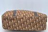 Authentic Christian Dior Trotter Hand Bag Canvas Brown L0663