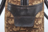 Authentic Christian Dior Trotter Hand Bag Canvas Brown L0663