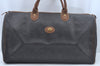 Authentic Christian Dior Honeycomb Boston Hand Bag PVC Leather Black CD L0664