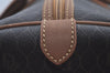 Authentic Christian Dior Honeycomb Boston Hand Bag PVC Leather Black CD L0664