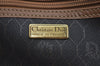 Authentic Christian Dior Honeycomb Boston Hand Bag PVC Leather Black CD L0664
