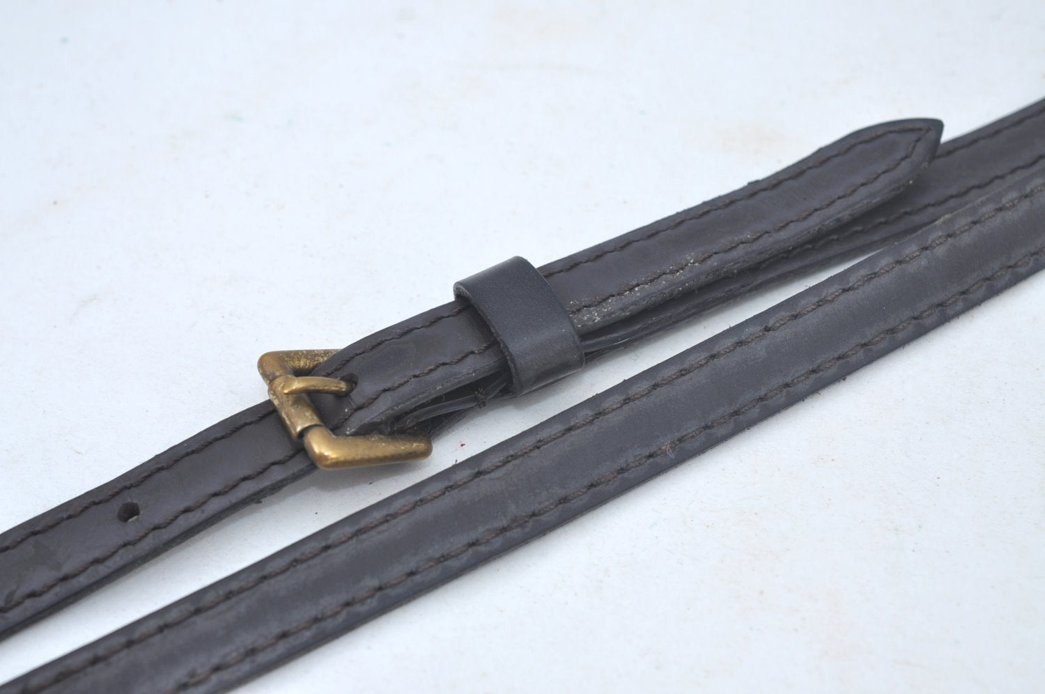 Authentic Louis Vuitton Leather Shoulder Strap Brown 39.4-46.5