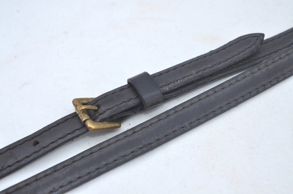 Authentic Louis Vuitton Leather Shoulder Strap Brown 39.4-46.5" LV L0666