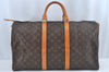 Authentic Louis Vuitton Monogram Keepall 50 Travel Boston Bag Old Model LV L0669