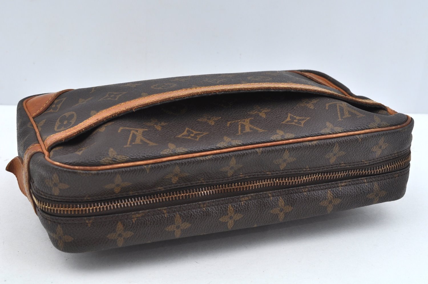 Authentic Louis Vuitton Monogram Compiegne 28 Clutch Hand Bag M51845 LV L0672