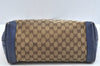 Authentic GUCCI Craft Shoulder Tote Bag GG Canvas Leather 247209 Brown L0675