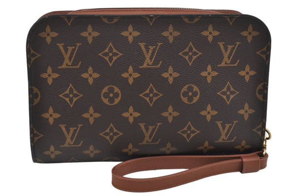 Authentic Louis Vuitton Monogram Orsay Clutch Hand Bag Purse M51790 Junk L0682