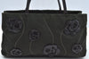 Authentic PRADA Nylon Tessuto Leather Flower Pattern Shoulder Bag Khaki L0683