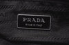 Authentic PRADA Nylon Tessuto Leather Flower Pattern Shoulder Bag Khaki L0683