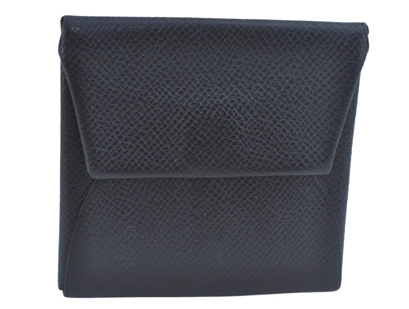 Authentic HERMES Pouch Leather Black L0685