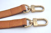 Authentic Louis Vuitton Leather Shoulder Strap Beige 41.3-44.5" LV L0697