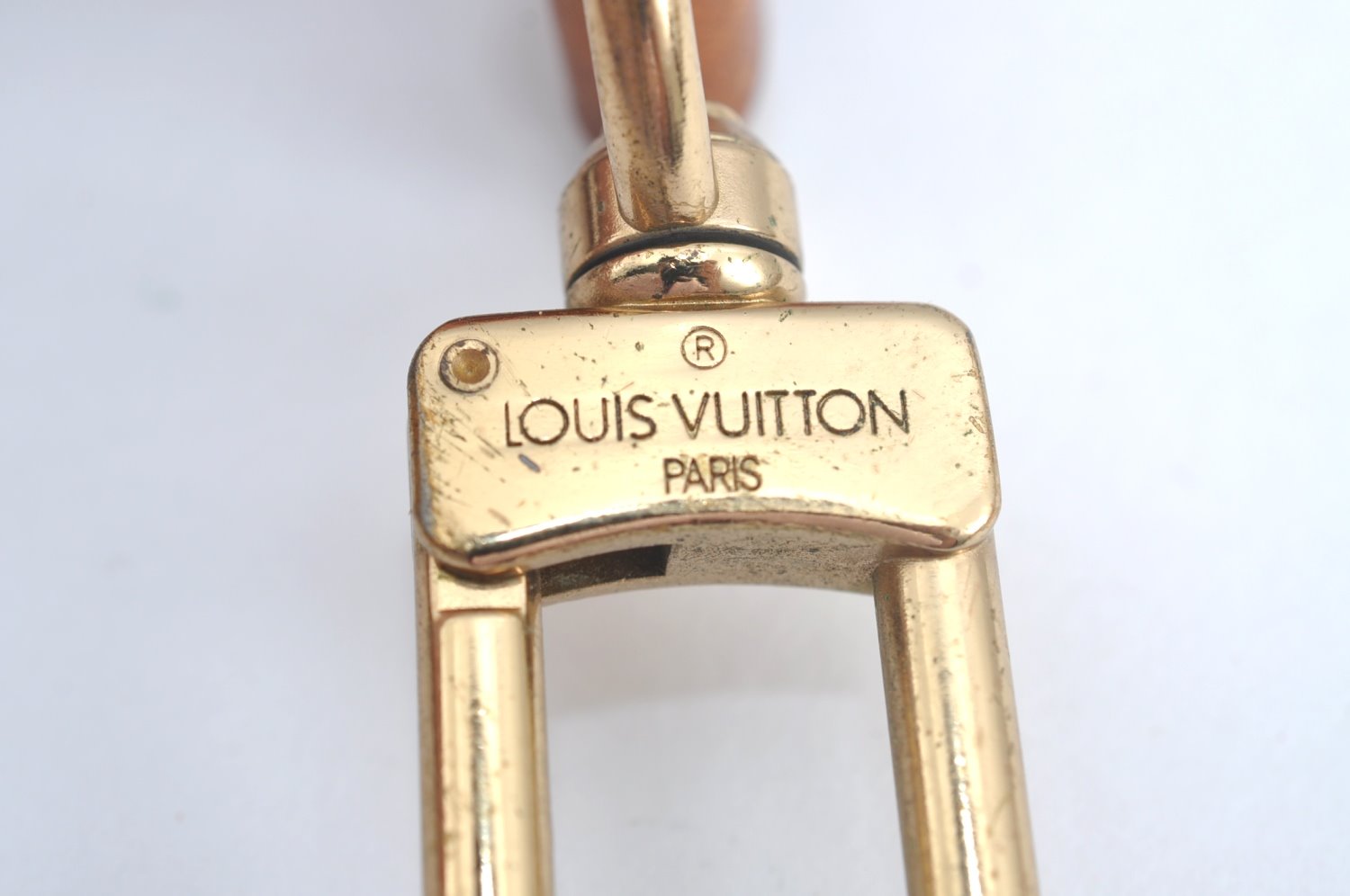 Authentic Louis Vuitton Leather Shoulder Strap Beige 41.3-44.5