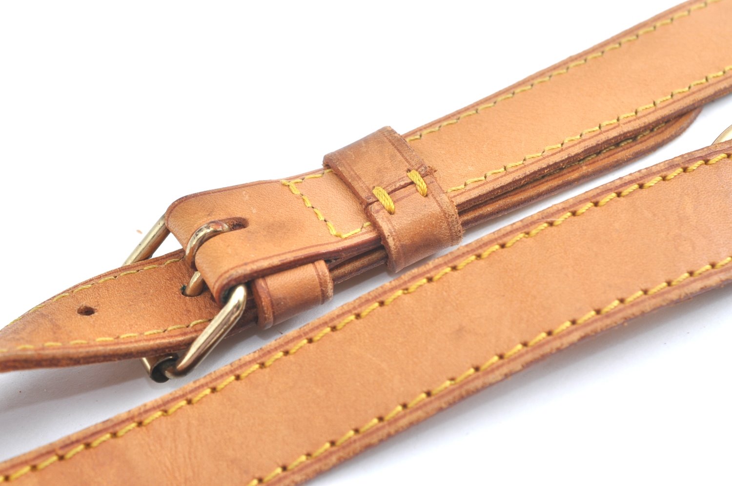 Authentic Louis Vuitton Leather Shoulder Strap Beige 40.2-47.2