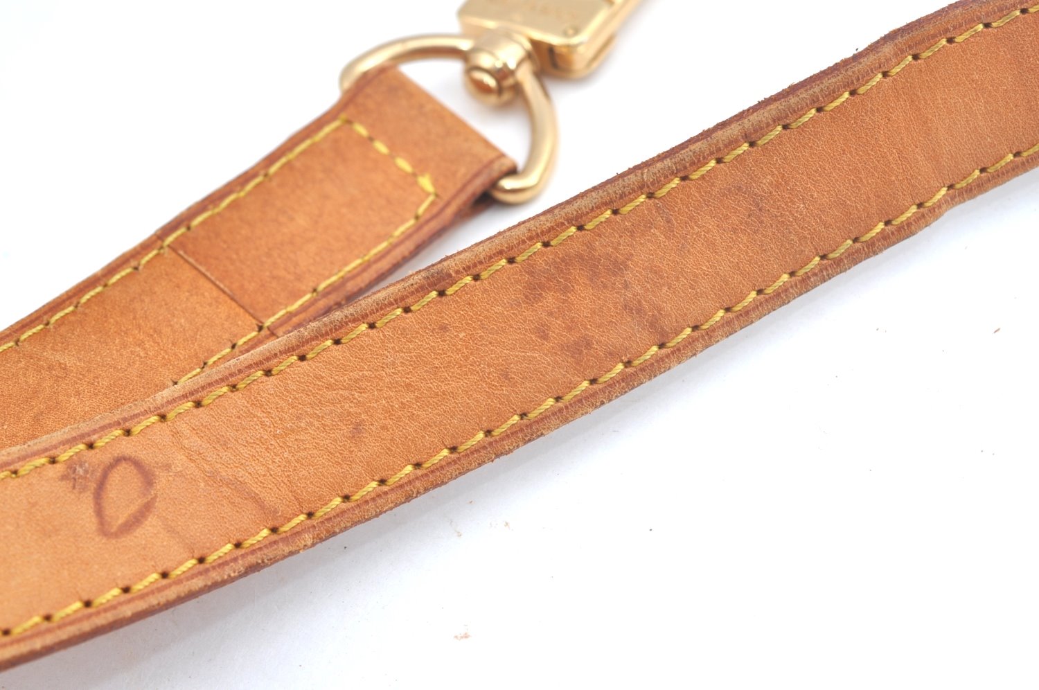 Authentic Louis Vuitton Leather Shoulder Strap Beige 40.2-47.2