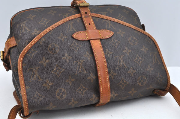 Authentic Louis Vuitton Monogram Saumur 30 Shoulder Cross Bag M42256 LV L0707