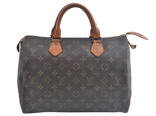 Authentic Louis Vuitton Monogram Speedy 30 Hand Boston Bag M41526 LV L0710