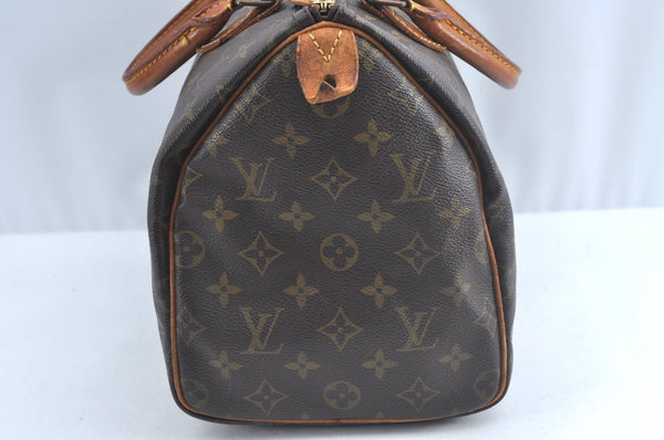 Authentic Louis Vuitton Monogram Speedy 30 Hand Boston Bag M41526 LV L0710