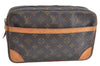 Authentic Louis Vuitton Monogram Compiegne 28 Clutch Hand Bag M51845 LV L0713