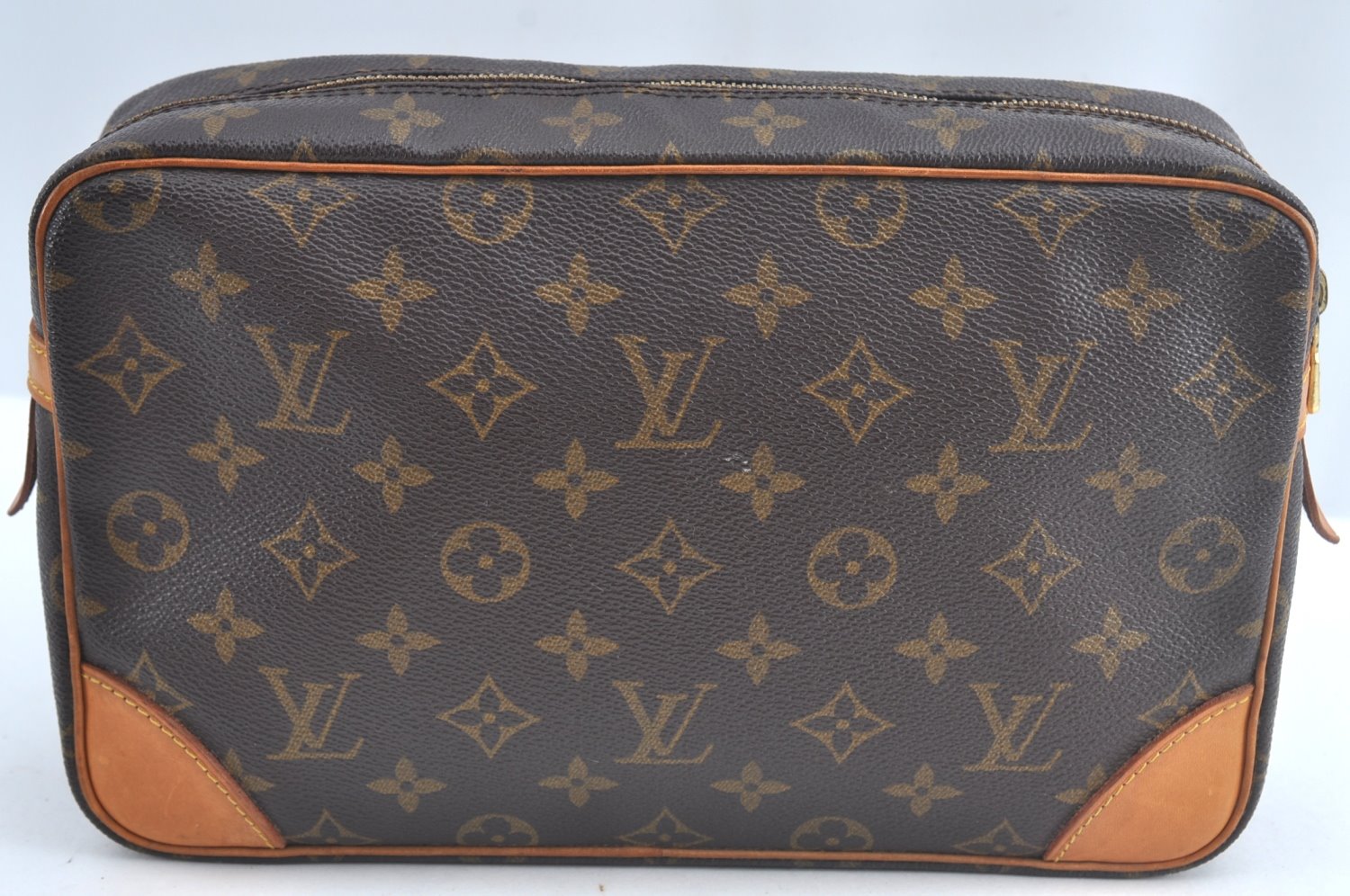 Authentic Louis Vuitton Monogram Compiegne 28 Clutch Hand Bag M51845 LV L0713