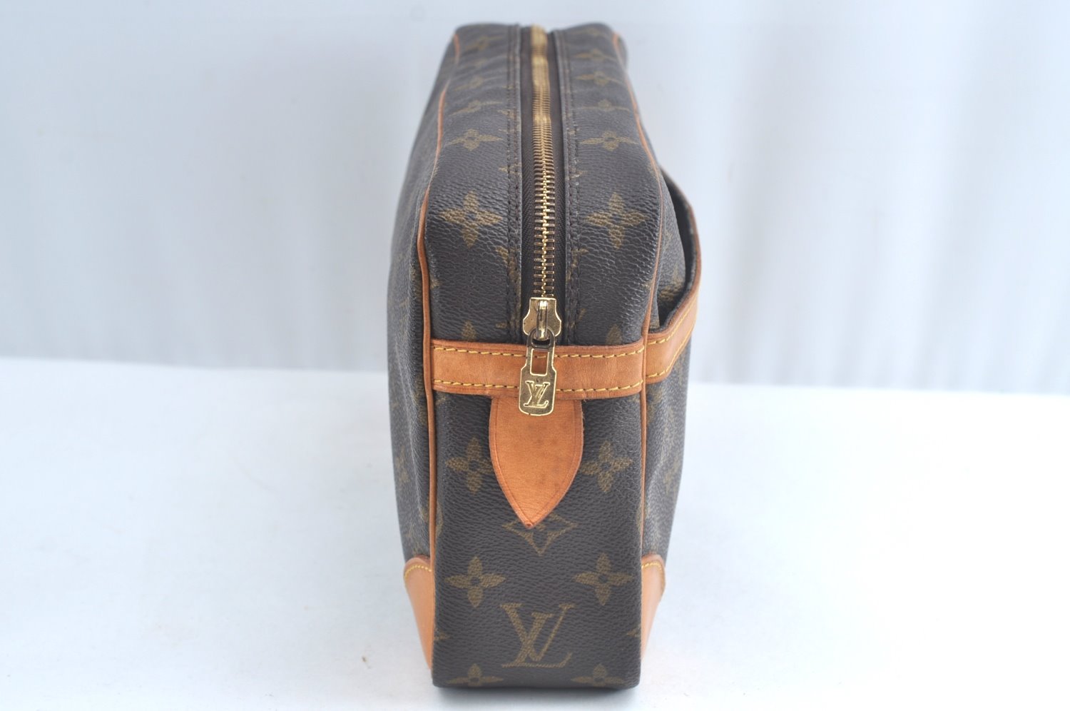 Authentic Louis Vuitton Monogram Compiegne 28 Clutch Hand Bag M51845 LV L0713