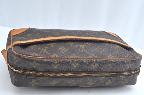 Authentic Louis Vuitton Monogram Compiegne 28 Clutch Hand Bag M51845 LV L0713