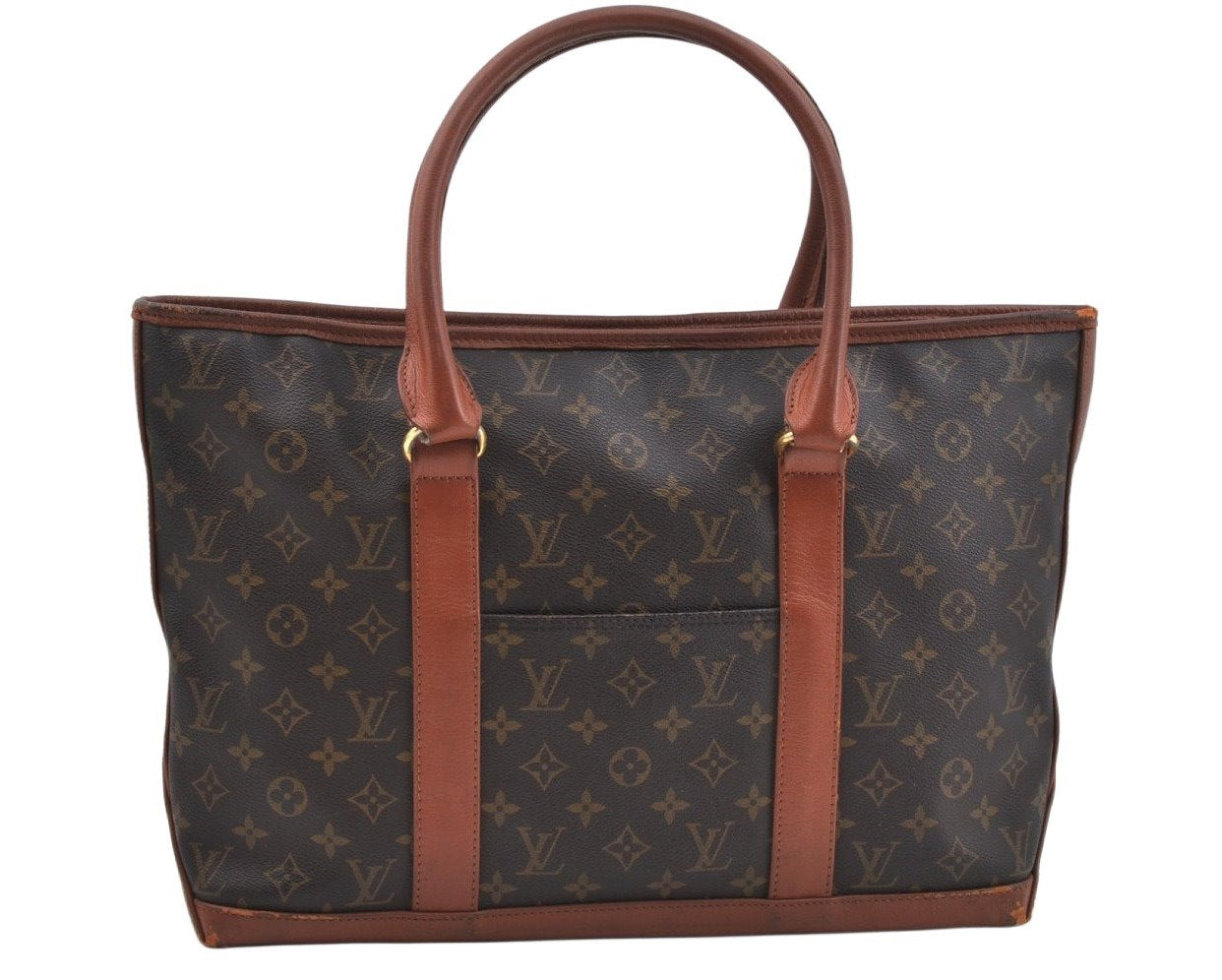 Auth Louis Vuitton Monogram Sac Weekend PM Vintage Tote Hand Bag M42425 LV L0718