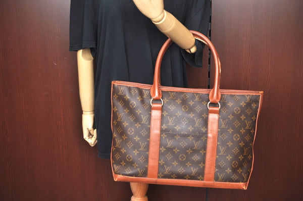 Auth Louis Vuitton Monogram Sac Weekend PM Vintage Tote Hand Bag M42425 LV L0718