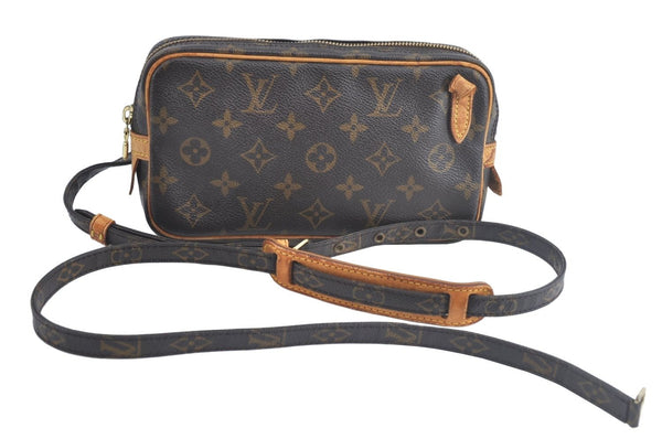 Auth Louis Vuitton Monogram Marly Bandouliere Shoulder Cross Bag LVJunk L0719