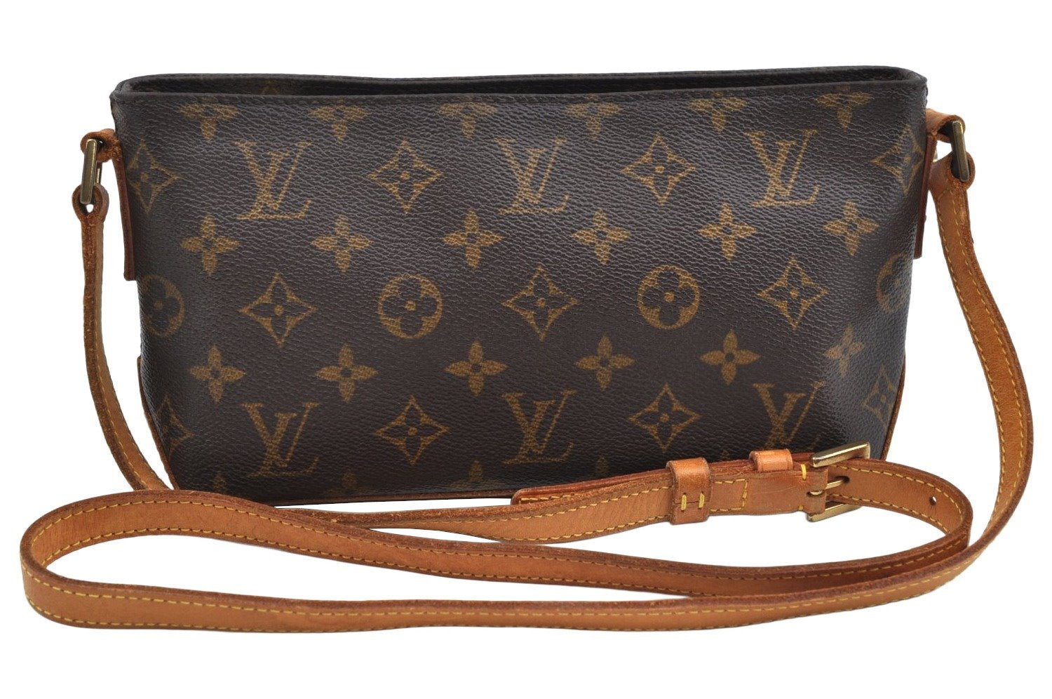 Authentic Louis Vuitton Monogram Trotteur Shoulder Cross Bag M51240 LV L0720