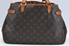 Authentic Louis Vuitton Monogram Batignolles Horizontal Tote Bag M51154 LV L0722