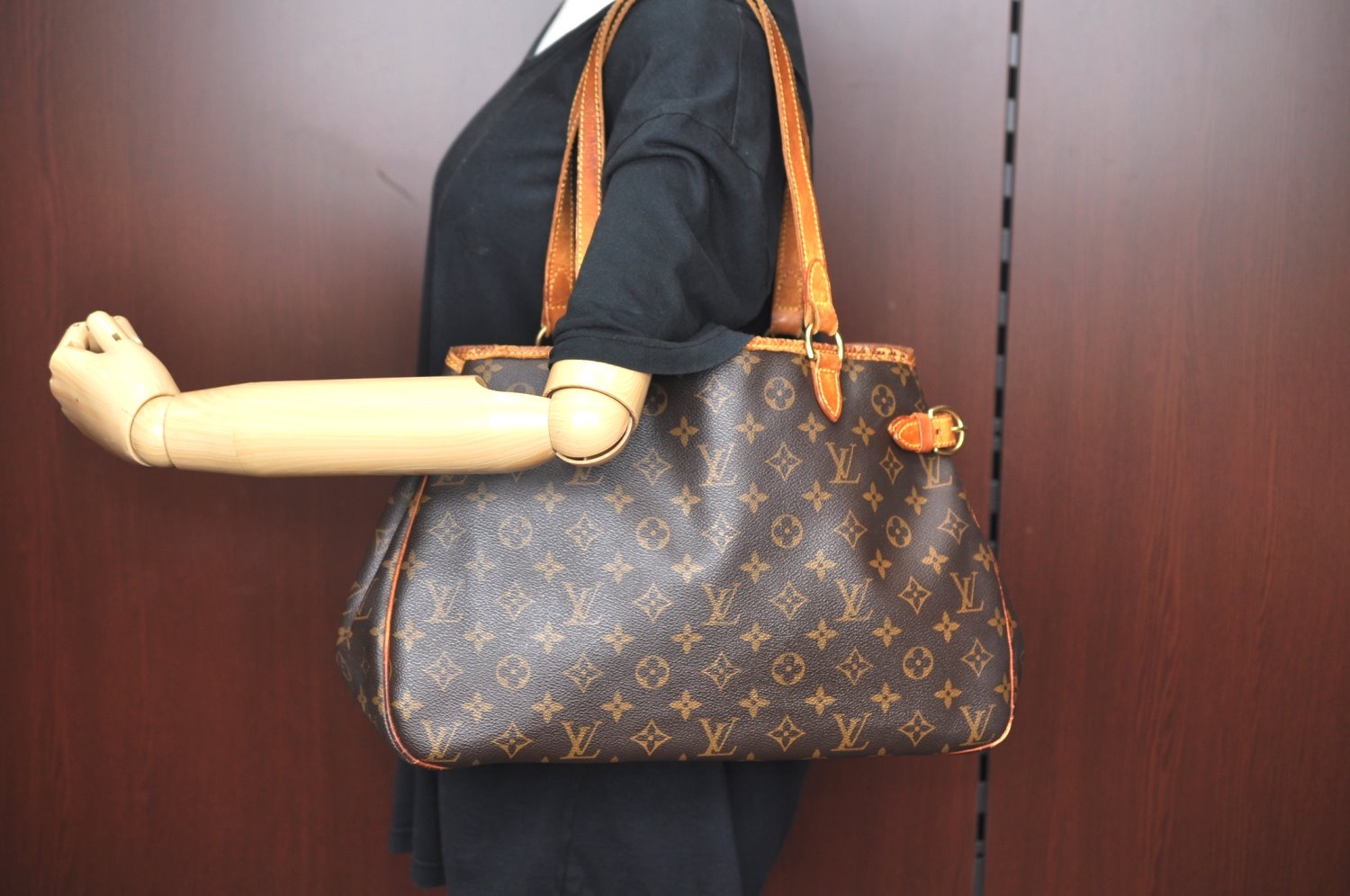 Authentic Louis Vuitton Monogram Batignolles Horizontal Tote Bag M51154 LV L0722