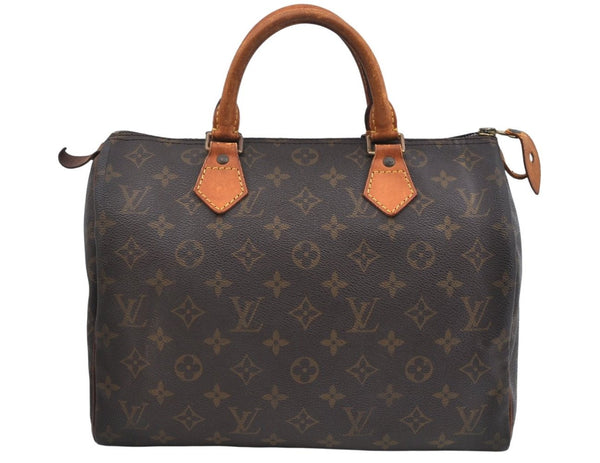 Authentic Louis Vuitton Monogram Speedy 30 Hand Boston Bag M41526 LV L0723