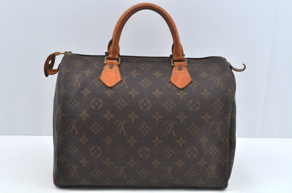 Authentic Louis Vuitton Monogram Speedy 30 Hand Boston Bag M41526 LV L0723