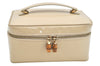 Authentic GUCCI Bamboo 2Way Shoulder Vanity Bag Enamel Beige L0747