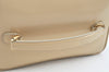 Authentic GUCCI Bamboo 2Way Shoulder Vanity Bag Enamel Beige L0747