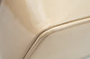 Authentic GUCCI Bamboo 2Way Shoulder Vanity Bag Enamel Beige L0747