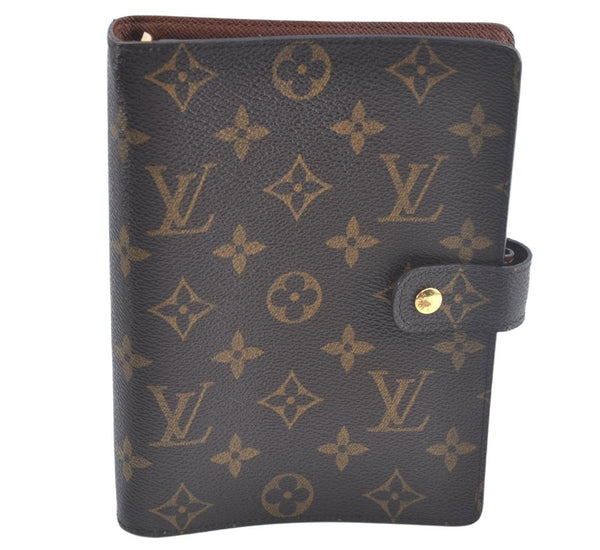 Authentic Louis Vuitton Monogram Agenda MM Notebook Cover R20004 LV L0748