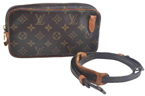 Auth Louis Vuitton Monogram Marly Bandouliere Shoulder Cross Bag LV Junk L0754