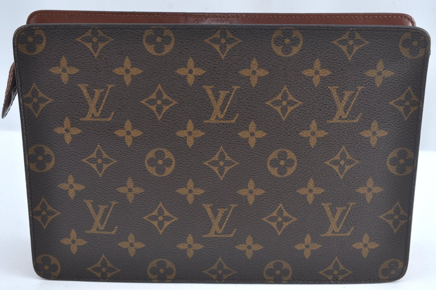 Authentic Louis Vuitton Monogram Pochette Homme Clutch Hand Bag M51795 LV L0757