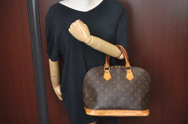 Authentic Louis Vuitton Monogram Alma Hand Bag Purse M51130 LV L0762