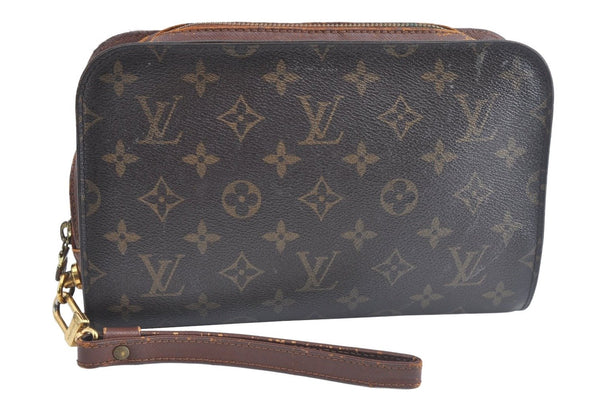 Authentic Louis Vuitton Monogram Orsay Clutch Hand Bag Purse M51790 LV L0763